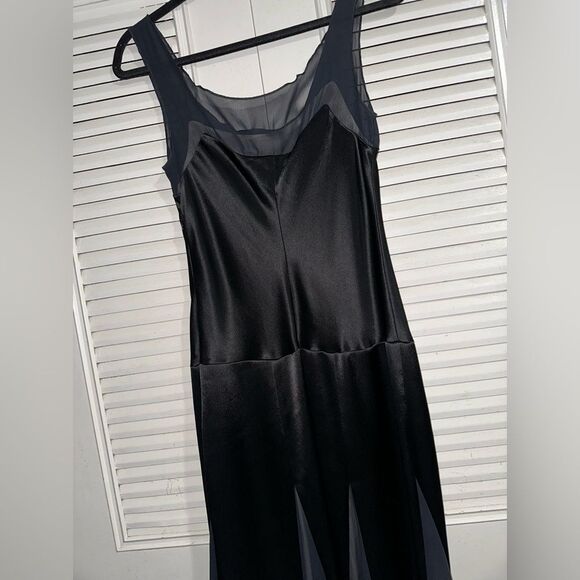 ABS Evening By Allen Schwartz Black‎ Satin Dress (4) - Picture 7 of 10